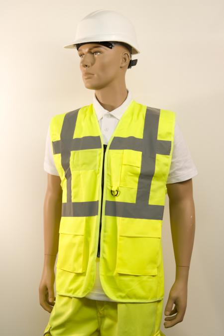 Hi visibility executive sleeveless vest