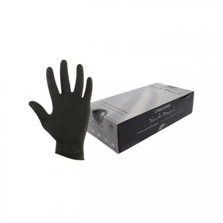 Black nitrile gloves